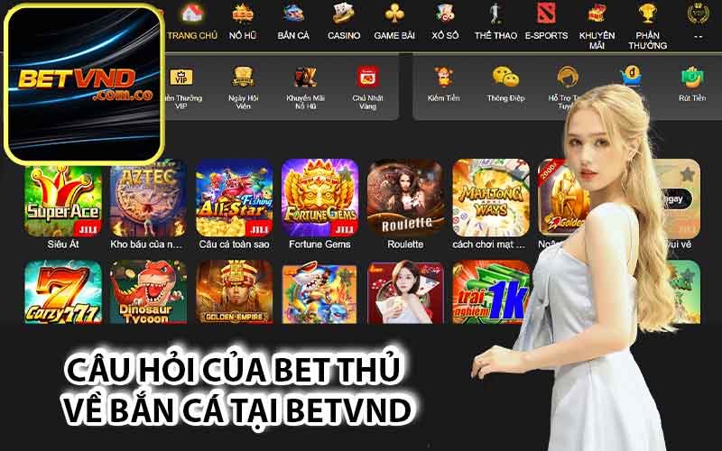 Câu hỏi của bet thủ về bắn cá tại Betvnd