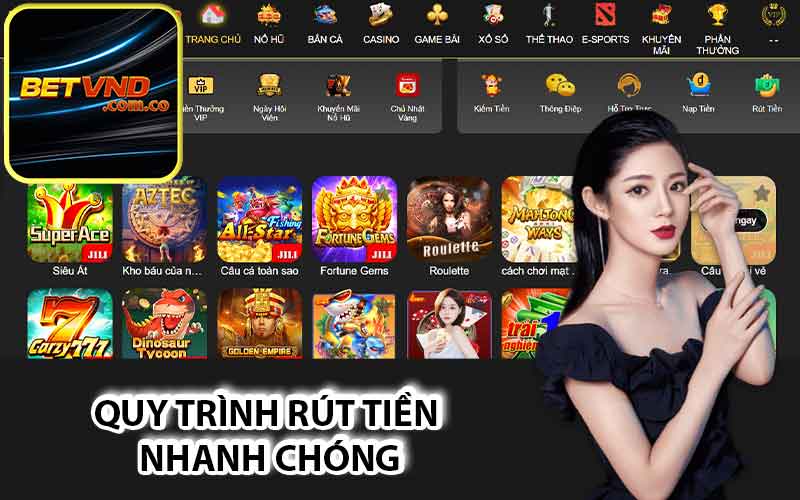 Quy trình rút tiền nhanh chóng